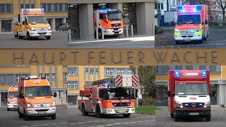 Einsatzfahrten aus der sanierten Hauptfeuerwache der Berufsfeuerwehr Leipzig