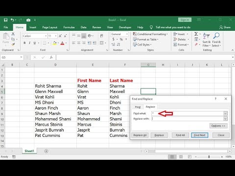 How to Separate First and Last Names in Excel