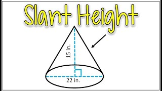 Find the Slant Height of a Cone Using the Pythagorean Theorem