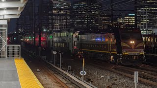 [HD] NJ Transit \u0026 Amtrak Trains at Harrison PATH Station