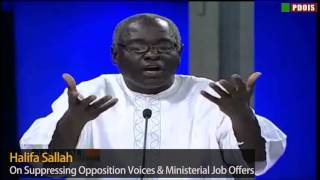 PDOIS - Halifa Sallah On Opposition Voices \u0026 Ministerial Job Offers