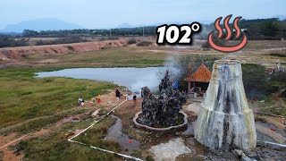 Guangdong Yangjiang 102° natural hot spring, camping in a quiet village for one night