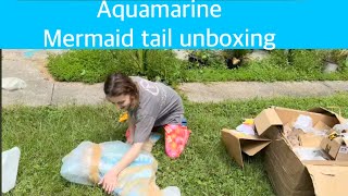 Aquamarine inspired silicone mermaid tail once owned by mermaid Melissa unboxing video