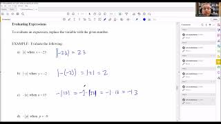 Evaluating Expressions With Absolute Value