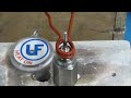 induction brazing of stainless steel pin to a steel base