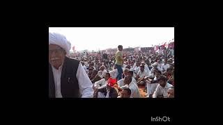 Balwan Punia addressing the public in the rally in Bhadra