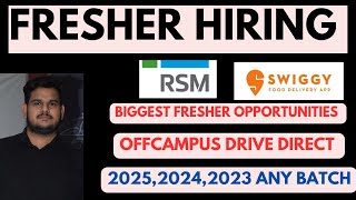 Fresher Hiring Swiggy, Rsm Fresher Job opportunities | Job 2024,2023,2022 Apply off  campus Drive