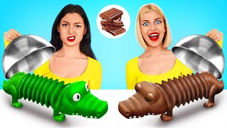 Chocolate Vs Real Food Challenge | Chocolate Food Cooking Competition by Candy Land