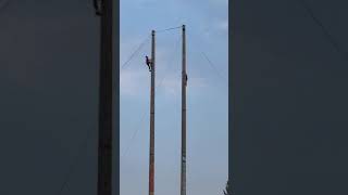 Speed Pole Climbing Lumberjack World Championships 2021 #shorts #youtubeshorts