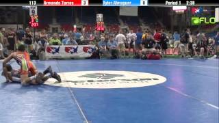 Junior 113 - Armando Torres (Ohio) vs. Tyler Almaguer (Washington)