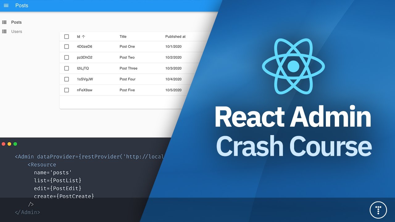 React Admin Crash Course Youtube