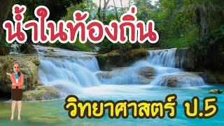 วิทยาศาสตร์ป.5 : น้ำในท้องถิ่น