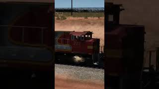 BNSF Warbonnet Heritage Unit SD70ace Number #777 Leads A Fast Grain Train. TSW2