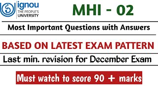 mhi 102 december 2024 important questions with answers | ignou mhi 02 important questions