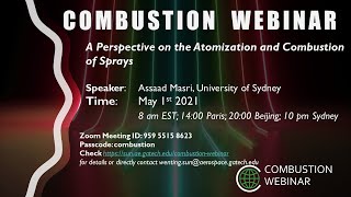 A Perspective on the Atomization and Combustion of Sprays, Speaker: Assaad Masri