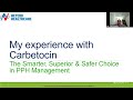 carbetocin in action by dr. j nanditha on dec 28th at 4 00 pm