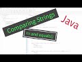 Java - Comparing Strings using == and equals().  The string constant pool explained.