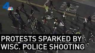 Protesters Hit Streets in DTLA After Police Shoot Black Man in the Back in Wisconsin | NBCLA