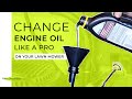 Change Engine Oil on your Lawn Mower UNDER 5 MINUTES | TORO Grandstand