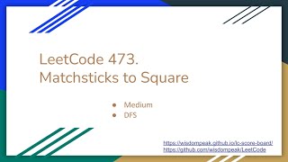 【每日一题】473. Matchsticks to Square, 12/12/2020