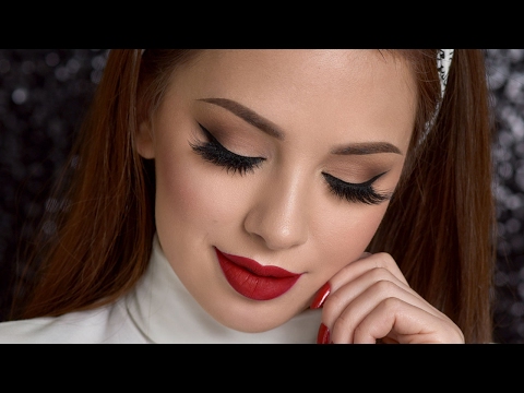Neutral Smokey Eye & Red Lips Makeup Tutorial Neutral Smokey Eye & Red Lips Makeup Tutorial