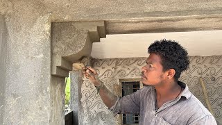 Creative! Plastering Techniques_GateWall Entrance Arch Perfect Plastering with Cement|Arch Design