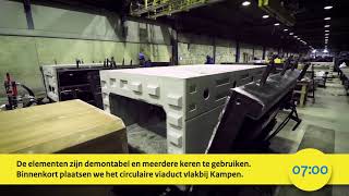 Productie eerste Circulair Viaduct van Nederland