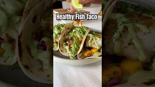 Healthy Fish Taco 🌮 طاكوس السمك صحي بصلصة دايت 🤤🔥 #tacos #healthy #cooking #food #fish