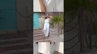 Look do Dia - Conjunto Branco de Calça  e Regata na Ceci Âme