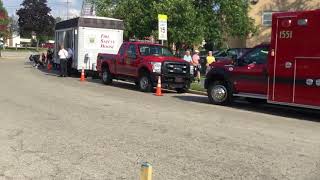 CWFD Ambulance 1551 And Utility With Fire Safety Trailer