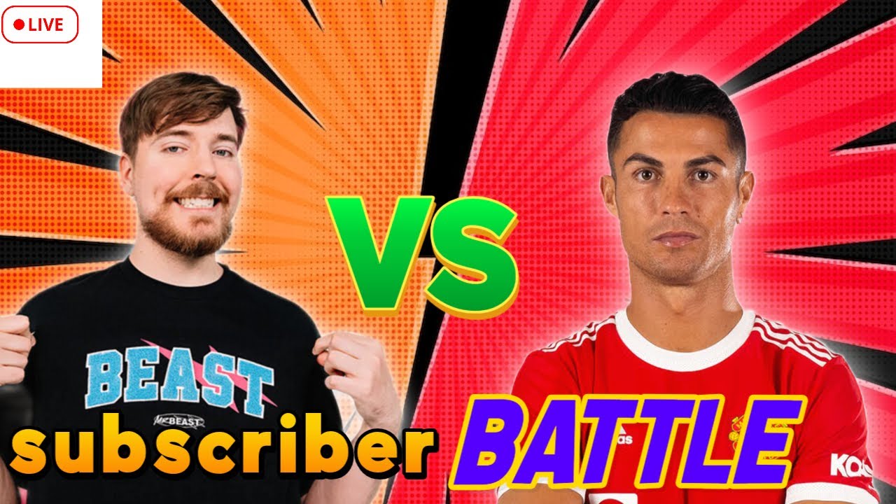 🔴LIVE: UR · Cristiano Ronaldo Vs MrBeast Sub Count Battle (Cristiano ...