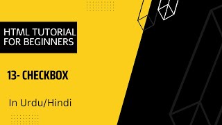 HTML Tutorial for Beginners - 13 - Checkbox