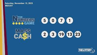 Midday Drawings: Saturday, November 15, 2025