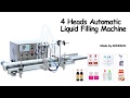 How to ues the 4 Heads Magnetic pump Automatic Liquid Filling Machine