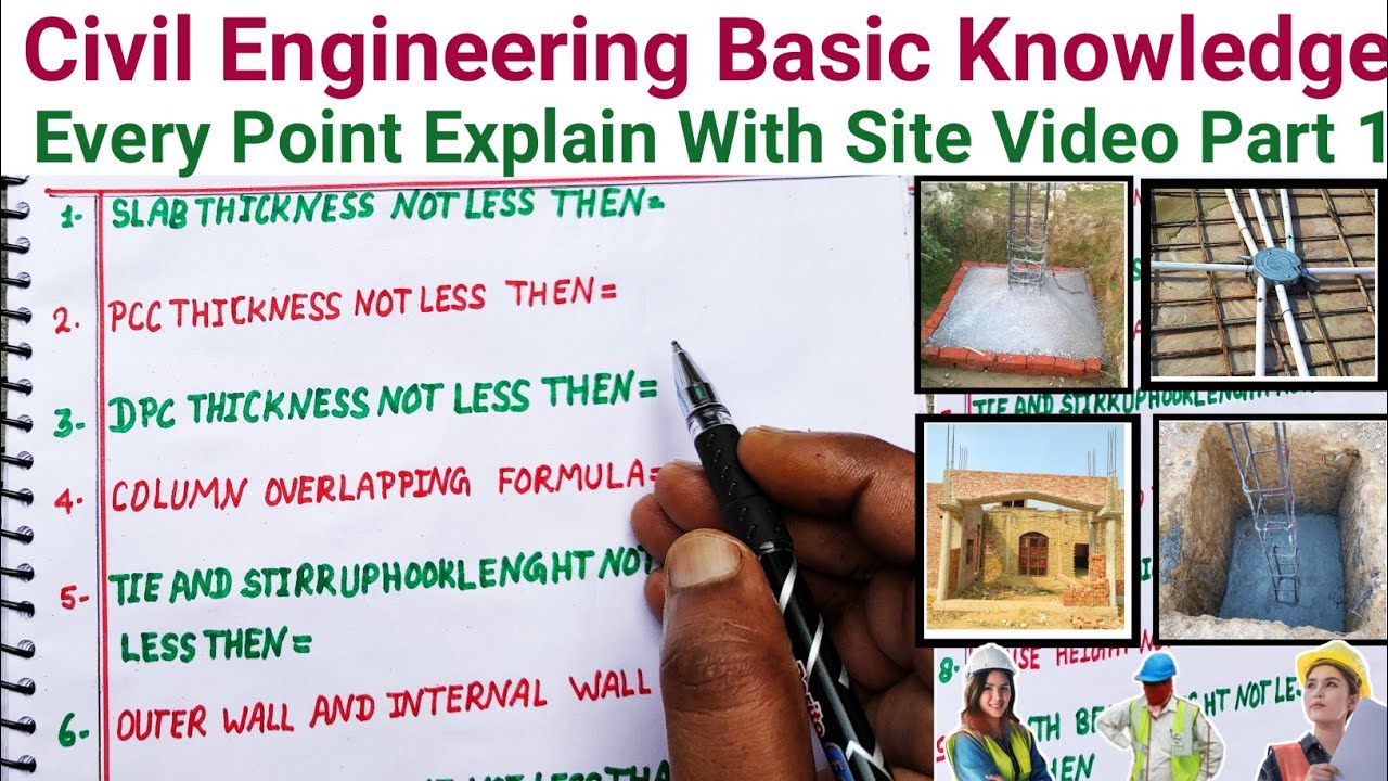 Civil Engineering Basic Knowledge Part 1 | Basic Knowledge By Site ...