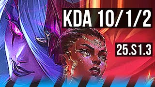 KATARINA vs MEL (MID) | 10/1/2, Legendary, 500+ games | KR Master | 25.S1.3