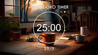 Pomodoro Timer 25/5 ✨ Deep Focus - Lofi Beats To Relaxing, Studying and Working 🎶 Focus Station