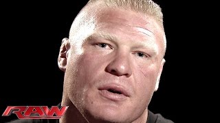 Brock Lesnar addresses his Night of Champions rematch against John Cena: Raw, Aug. 25, 2014