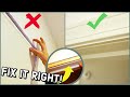 Make Door Jamb Flush With Wall | Uneven Sheetrock