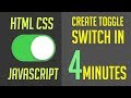 Create Toggle Switch in 4 Minutes by Using HTML, CSS and ECMAScript/JavaScript