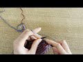 how to make neat edges in garter stitch 2 rows stripe／2段ごとに色を替えるガーター編みの両端を綺麗に編む方法