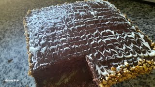 كيكة كوكاكولا الاسطورية بالشكولاته بحجم عائلي!بدون خلاط وبمكونات بسيطة وسهلة وسريعة#food