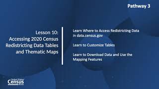 Pathway 3- Lesson 10: Accessing 2020 Census Redistricting Data on data.census.gov
