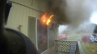 Coordinated ventilation during acquired structure live fire training.