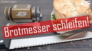 ROLLENSCHÄRFER Brotmesser schärfen mit dem RS-Diamant Wasserschliff