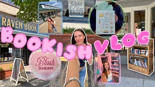 bookish vlog💕🌷🎀 | book shopping, reading journal, haul