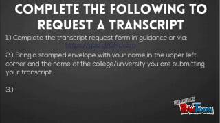 East HS Transcript Request Process