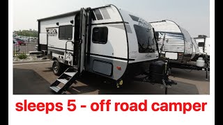 sleeps 5, slide out, dirt road travel trailer :Apex Outfitter by Coachman