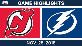 NHL Highlights | Devils vs. Lightning – Nov. 25, 2018