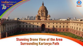 Rashtrapati Bhavan from the sky with stunning drone shots